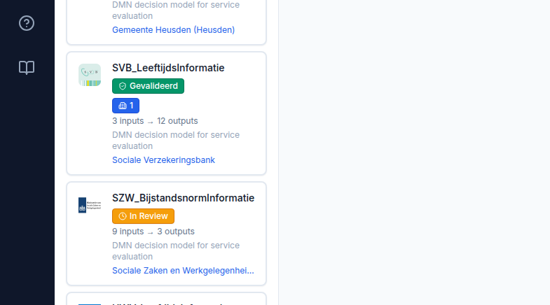 Screenshot: Governance validation badge with hover tooltip showing organisation and validation date