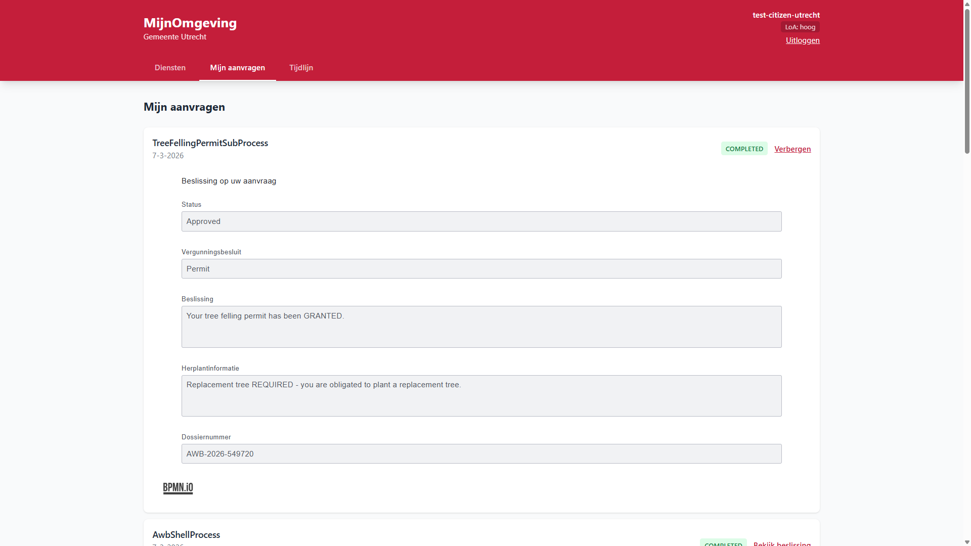 Screenshot: Decision Viewer expanded