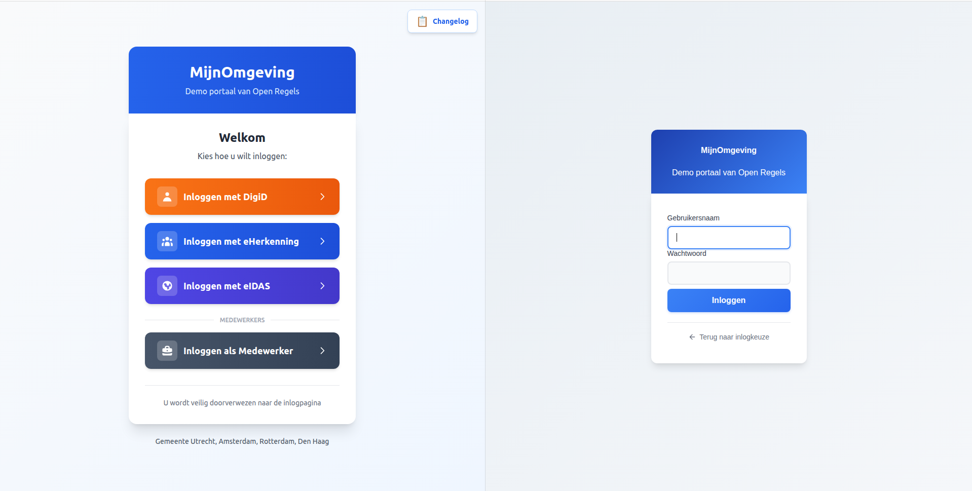 Screenshot: Theme Comparison - Landing vs Keycloak